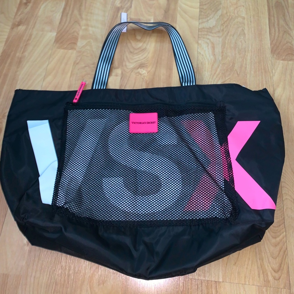 NWT Victoria’s Secret Black/White/Pink Bag